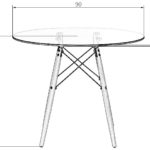 Стол-TD-109-стекло-размеры
